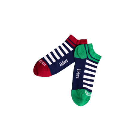 Mismatched navy blue bamboo ankle socks | Mousqueton