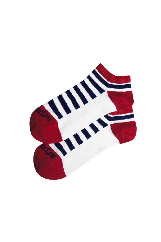 BLOEROU BICOLORE ECRU - MARINE - CHILI