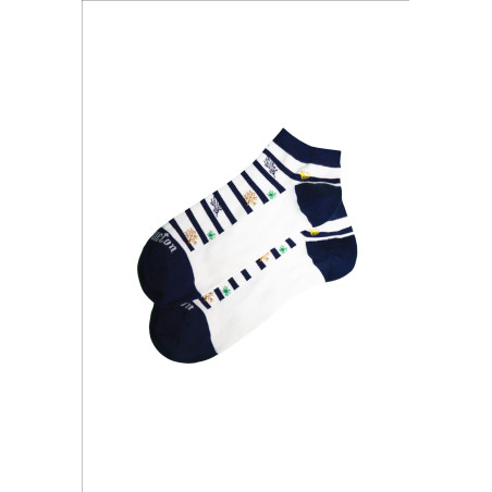 Chaussettes courtes à motifs flore marine | Mousqueton