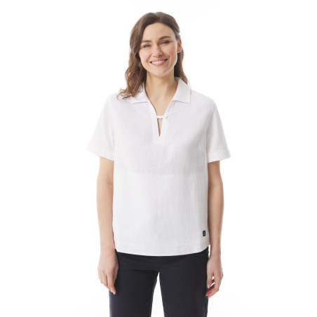 White women's summer tunic with sailor collar | Mousqueton