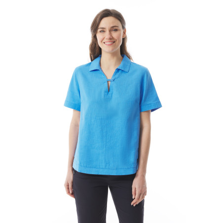 Sky blue women's summer tunic with sailor collar | Mousqueton