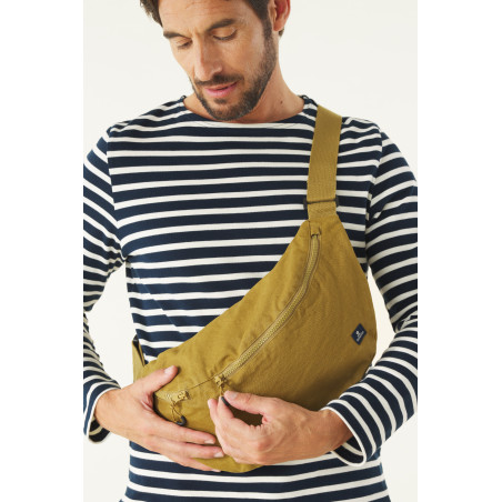 Sac banane zippé marron bronze | Mousqueton