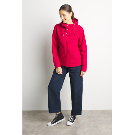 Veste à capuche rouge femme | Mousqueton