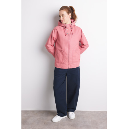 Veste à capuche pour femme rose pivoine | Mousqueton