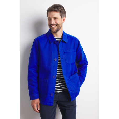 Men's work jacket cobalt blue | Mousqueton