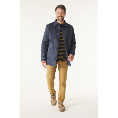 Work jacket with a navy blue coated finish | Mousqueton