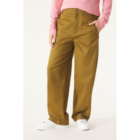 Pantalon barrel féminin marron bronze | Mousqueton