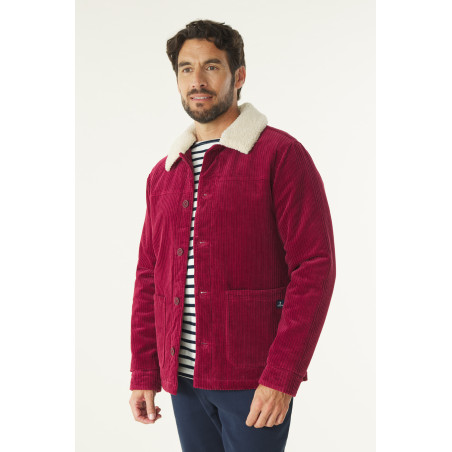 Veste homme en velours côtelé rouge brique | Mousqueton