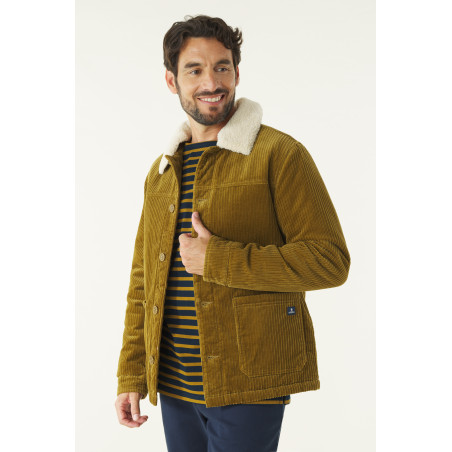Veste homme en velours côtelé marron bronze | Mousqueton