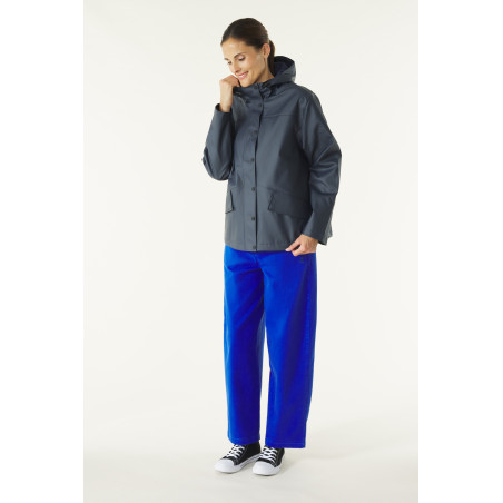 Ciré de pluie forme trapèze femme bleu marine | Mousqueton