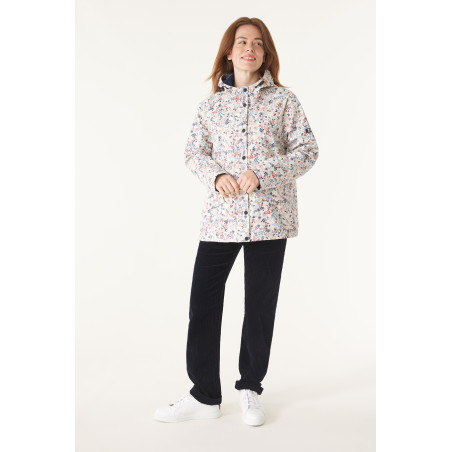 Ciré de pluie forme trapèze femme motif Farandole marine | Mousqueton