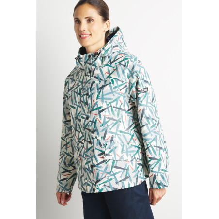 Ciré de pluie forme trapèze femme motif banc de poissons | Mousqueton