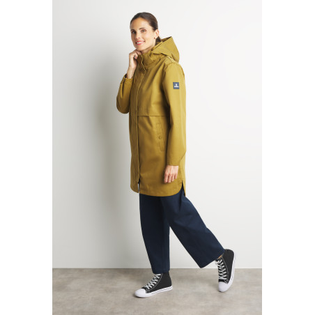 Women's bronze brown mid-season waterproof parka | Mousqueton
