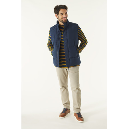 Doudoune rembourrée sans manches homme bleu marine | Mousqueton