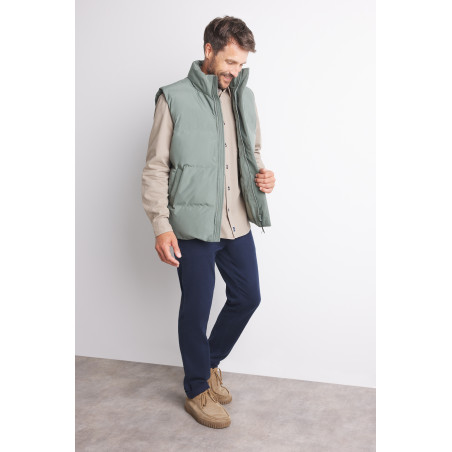 Doudoune rembourrée sans manches homme vert kaki | Mousqueton