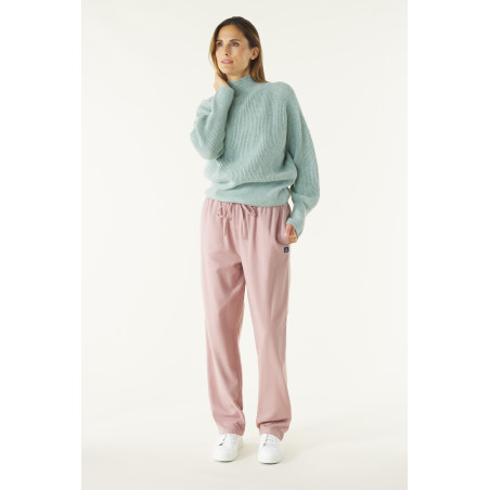 Pantalon large en flanelle femme mauve pâle | Mousqueton