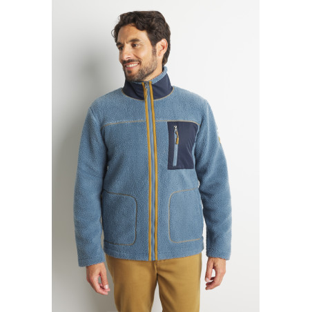 Gilet sherpa pour homme gris bleuté | Mousqueton