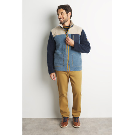 Gilet sherpa pour homme blocs de couleurs | Mousqueton