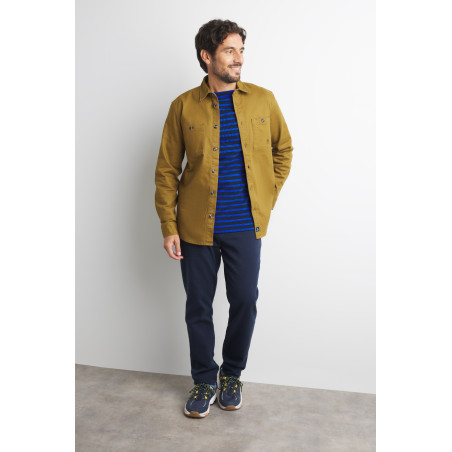 Chemise douce homme en coton marron bronze | Mousqueton