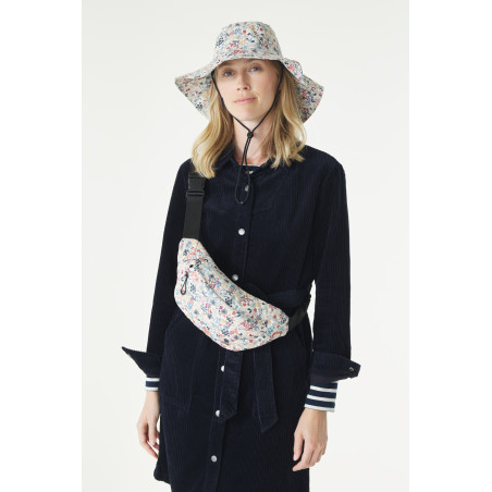 Waterproof Waist Bag with Navy Farandole Print | Mousqueton