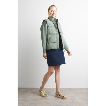 Doudoune rembourrée sans manches femme vert kaki | Mousqueton