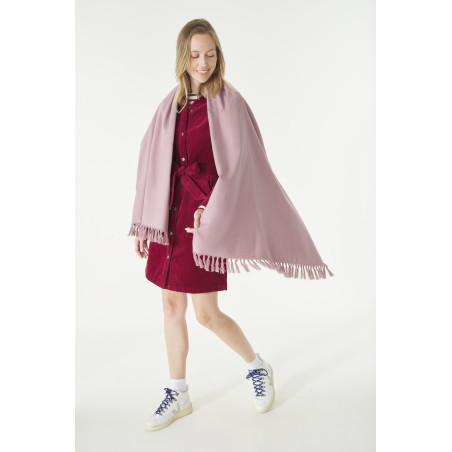 Pale mauve flannel scarf | Mousqueton