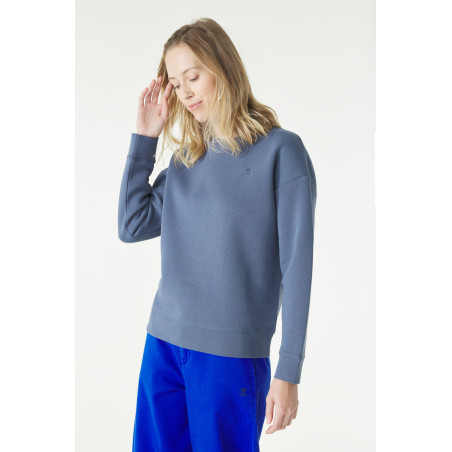 Women's thistle gray printed sweatshirt | Mousqueton