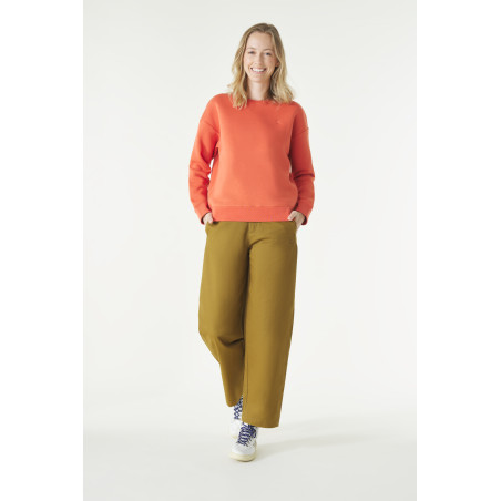 Women's tile orange printed sweatshirt | Mousqueton