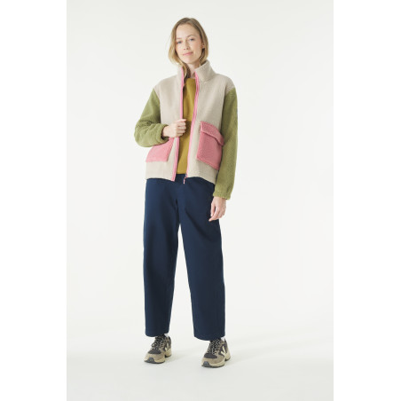Gilet sherpa pour femme blocs de couleurs | Mousqueton