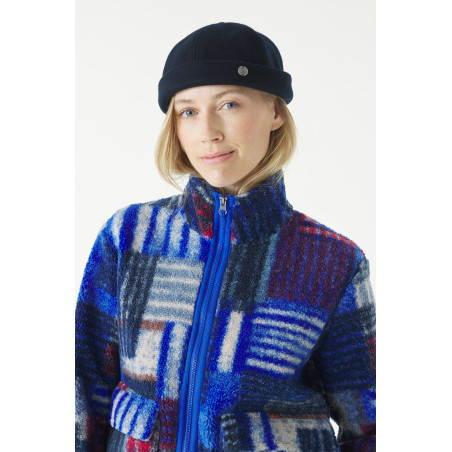 Miki en drap de laine bleu marine | Mousqueton