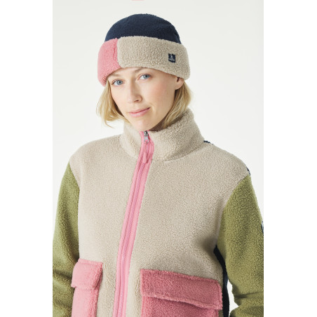 Bonnet mixte en polaire bleu et rose | Mousqueton