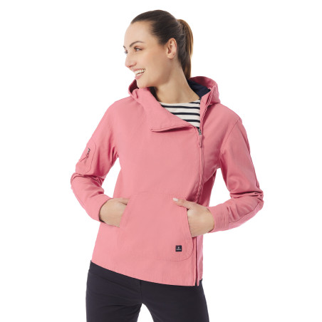 Women's peony pink asymmetrical jacket | Mousqueton