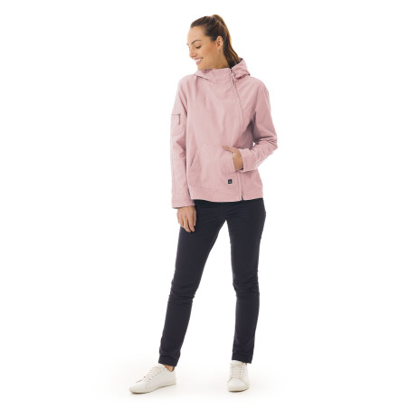 Women's pale mauve asymmetrical jacket | Mousqueton
