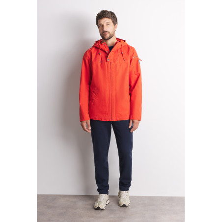 Men's bright orange water-repellent jacket | Mousqueton