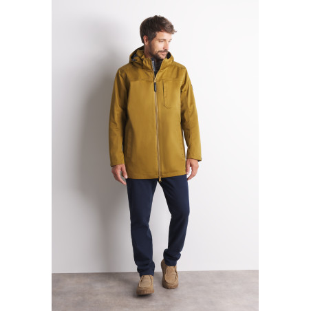 Parka imperméable mi-saison homme marron bronze | Mousqueton