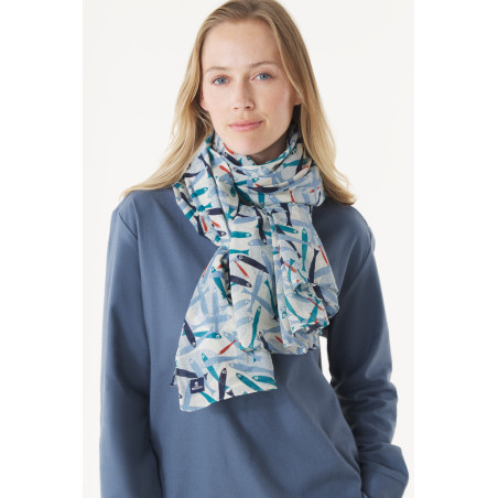 Foulard à motifs banc de poissons | Mousqueton