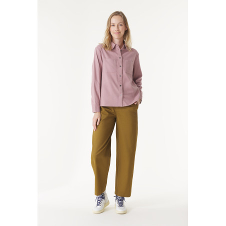 Chemisier en flanelle mauve pâle | Mousqueton