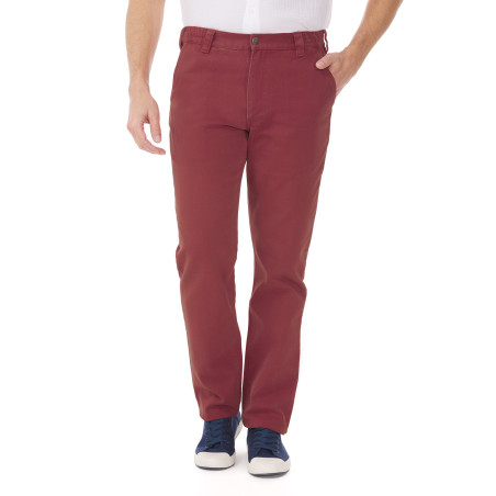 Pantalon en toile homme rouge brique | Mousqueton