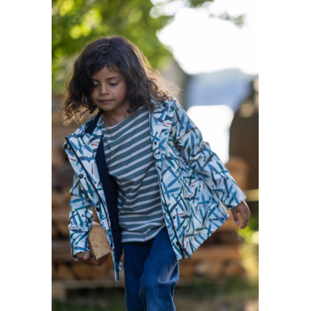 Children's waterproof raincoat with school of fish print | Mousqueton
