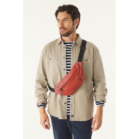 Orange tuile waterproof belt bag | Mousqueton