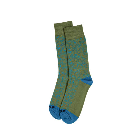 Chaussettes hautes LOER à motifs houle marron bronze | Mousqueton