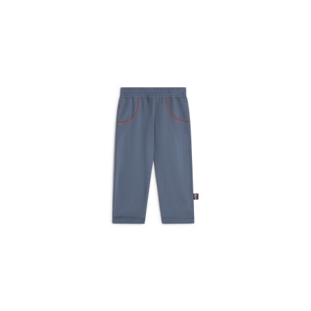 Pantalon bébé TASCON en coton bio bleu chardon | Mousqueton