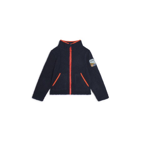 Veste sherpa AVALO pour enfant bleu marine | Mousqueton