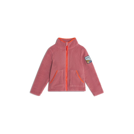 Veste sherpa AVALO pour enfant rose pivoine | Mousqueton