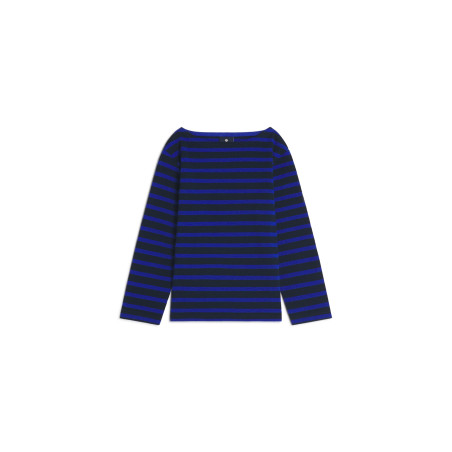 Marinière enfant MARIO bleu marine et bleu cobalt | Mousqueton