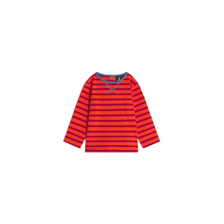 Marinière bébé IRUS orange et rouge | Mousqueton