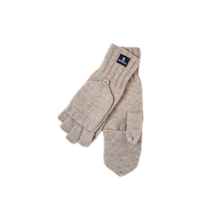Mitaines modulables KERNE en laine gris clair | Mousqueton