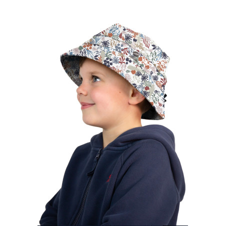 MELLIO children's rain hat with navy Farandole pattern | Mousqueton