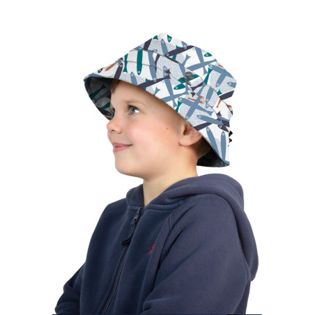 MELLIO children's rain hat with school-of-fish pattern | Mousqueton