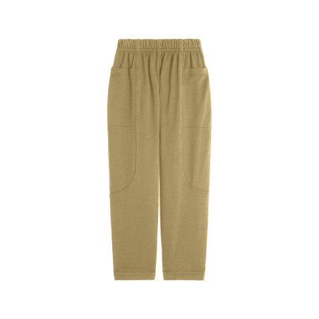PLOUMI loose-fit organic cotton trousers for kids - Moss Green | Mousqueton